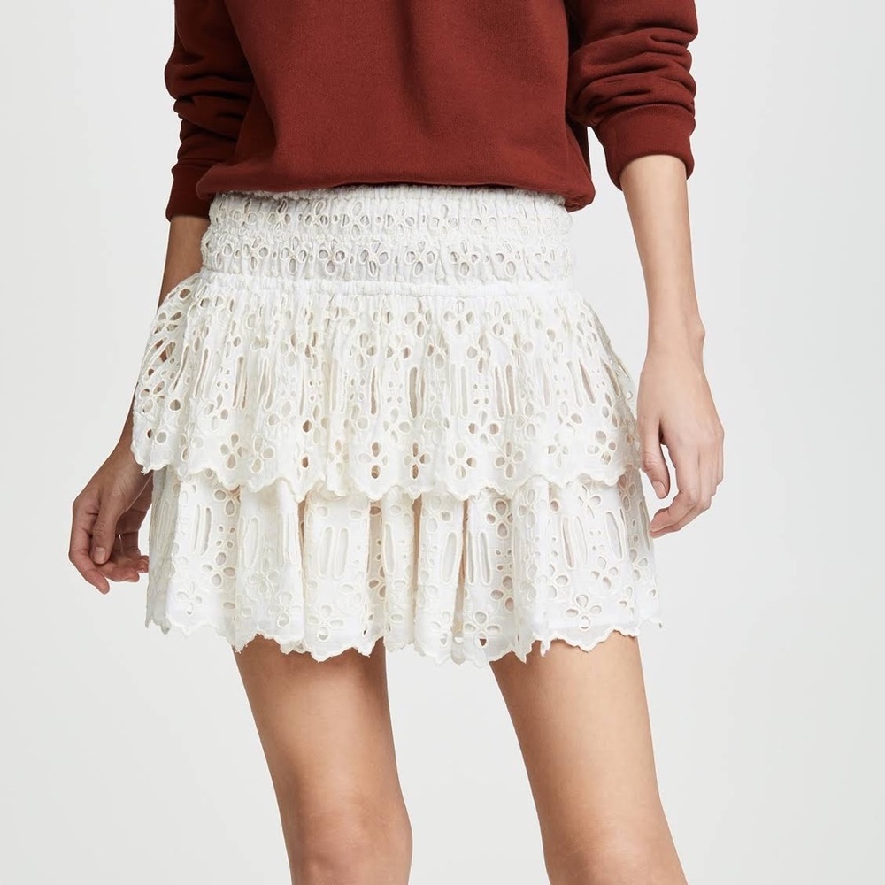 Free People eyelet mini skirt